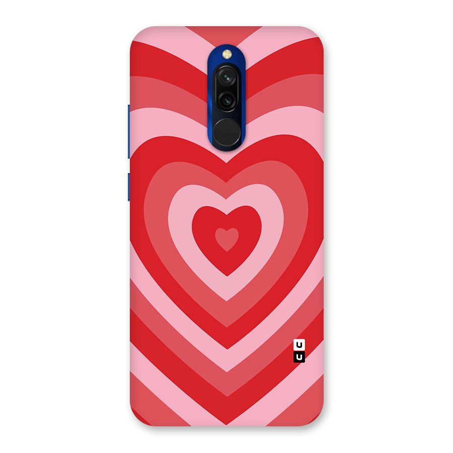 Red Retro Hearts Back Case for Redmi 8