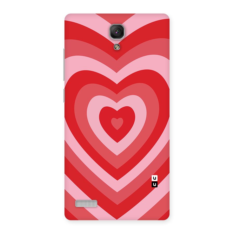 Red Retro Hearts Back Case for Redmi Note