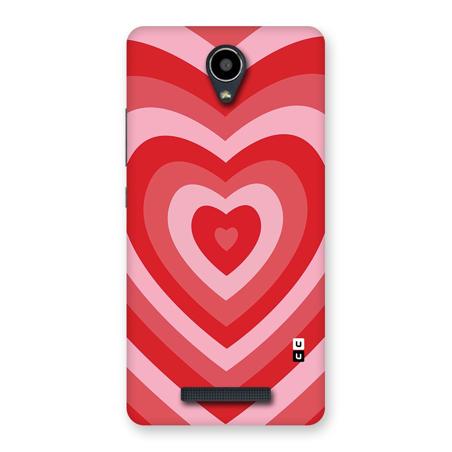 Red Retro Hearts Back Case for Redmi Note 2