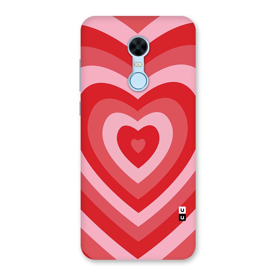 Red Retro Hearts Back Case for Redmi Note 5