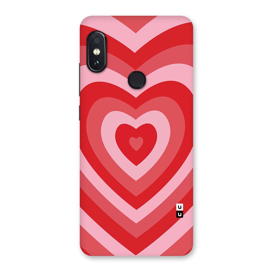 Red Retro Hearts Glass Back Case for Redmi Note 5 Pro