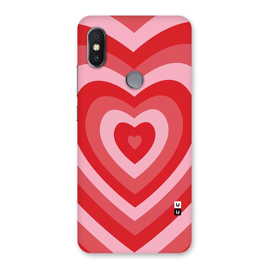 Red Retro Hearts Back Case for Redmi Y2