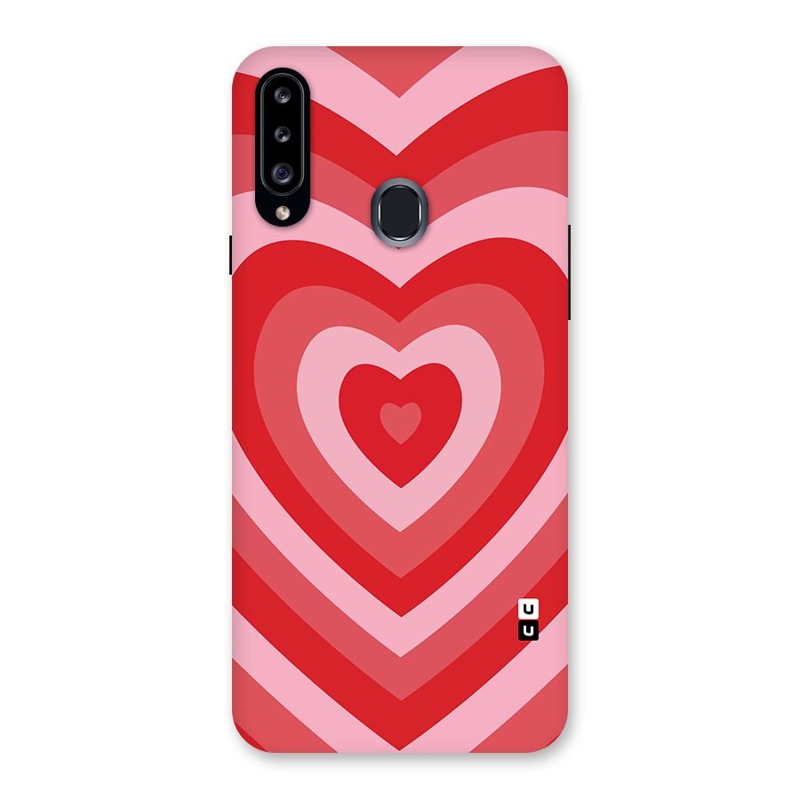 Red Retro Hearts Back Case for Samsung Galaxy A20s
