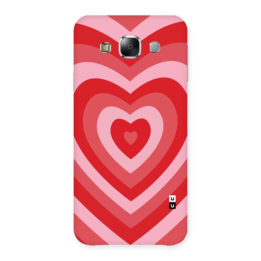 Red Retro Hearts Back Case for Samsung Galaxy E5