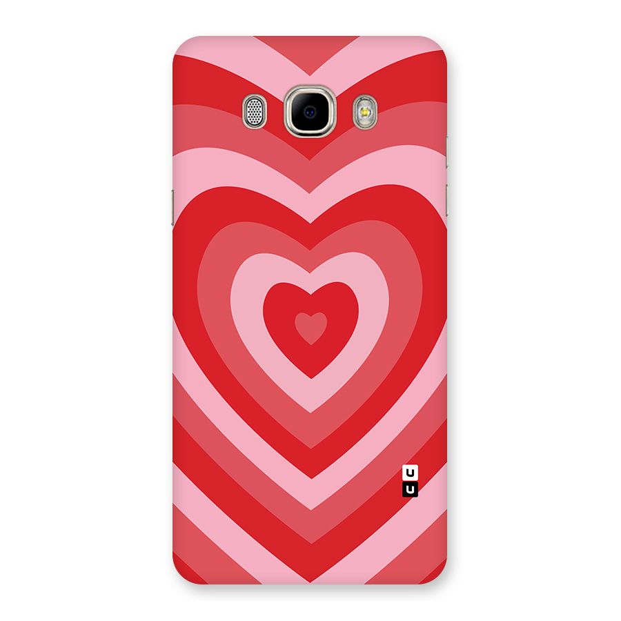 Red Retro Hearts Back Case for Samsung Galaxy J7 2016