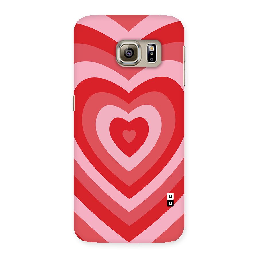 Red Retro Hearts Back Case for Samsung Galaxy S6 Edge