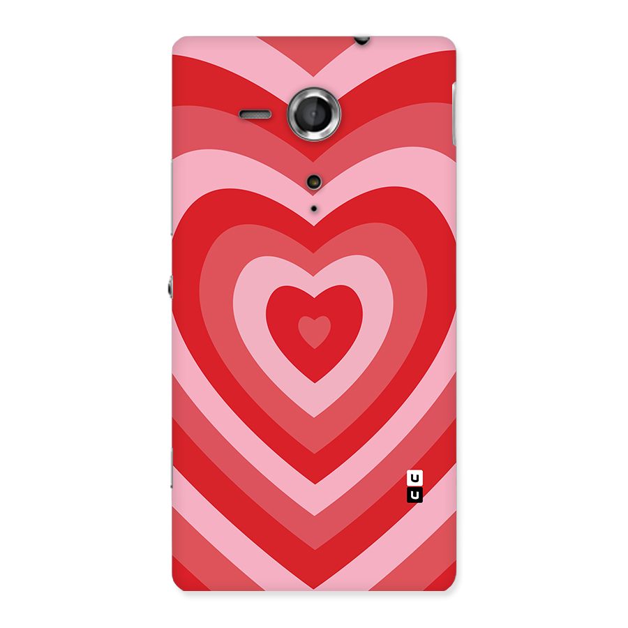 Red Retro Hearts Back Case for Sony Xperia SP