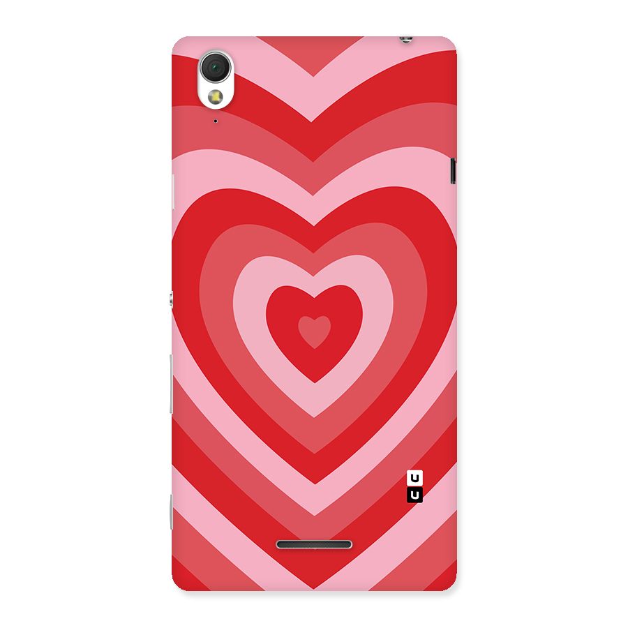 Red Retro Hearts Back Case for Sony Xperia T3