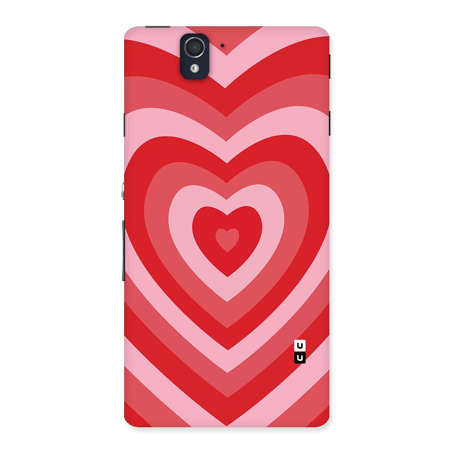 Red Retro Hearts Back Case for Sony Xperia Z