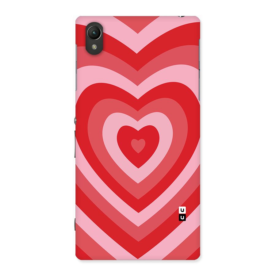 Red Retro Hearts Back Case for Sony Xperia Z1