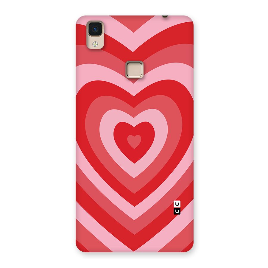 Red Retro Hearts Back Case for V3 Max