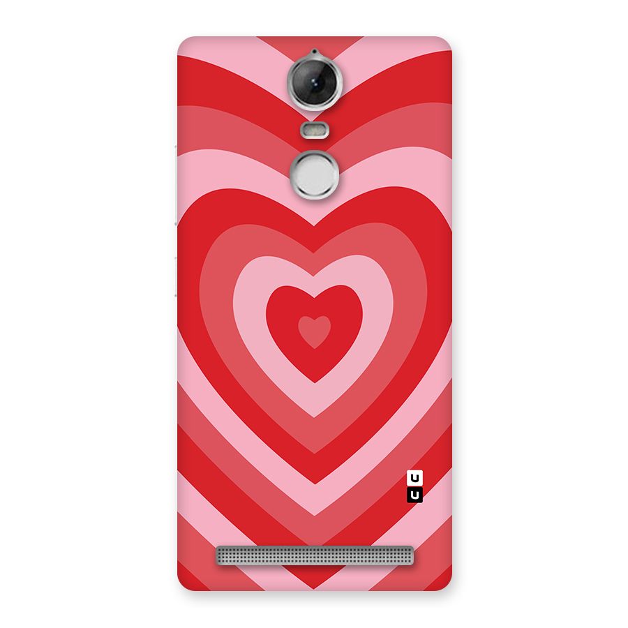 Red Retro Hearts Back Case for Vibe K5 Note