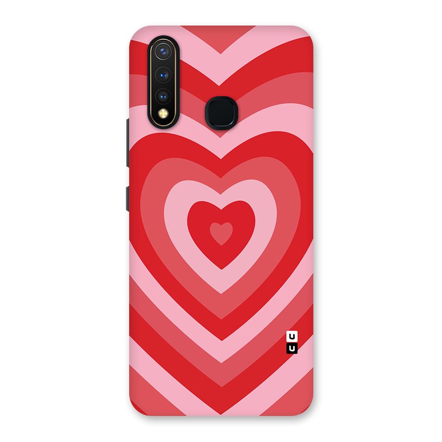 Red Retro Hearts Back Case for Vivo U20