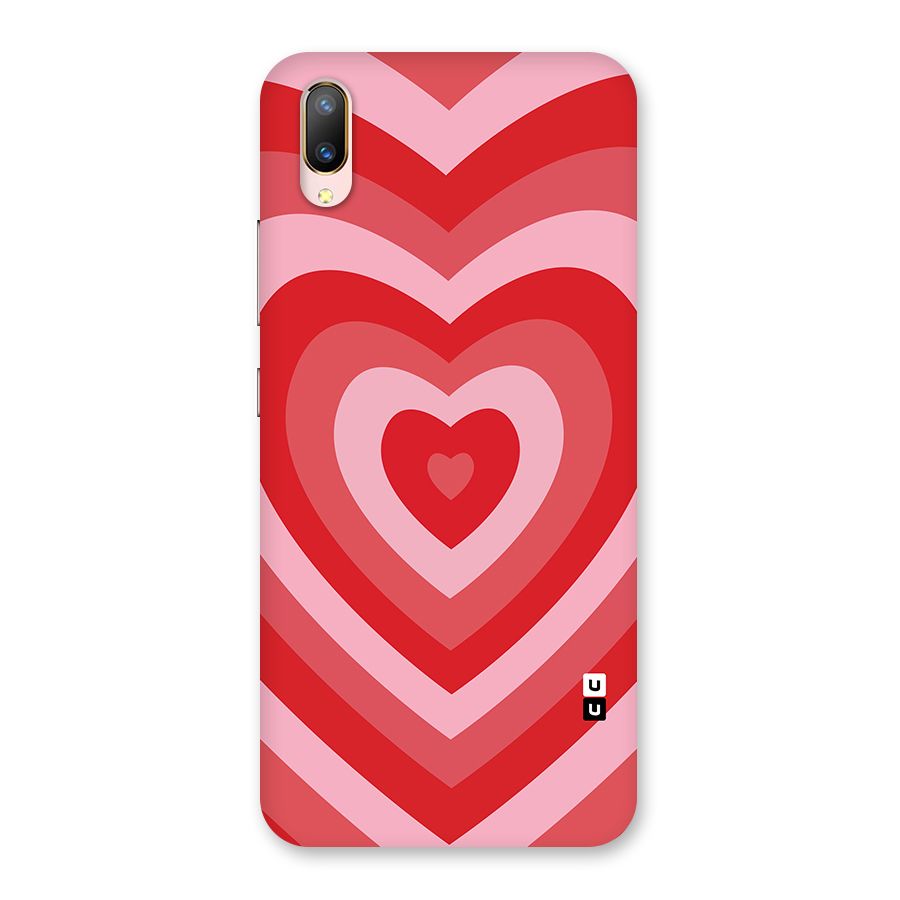 Red Retro Hearts Back Case for Vivo V11 Pro