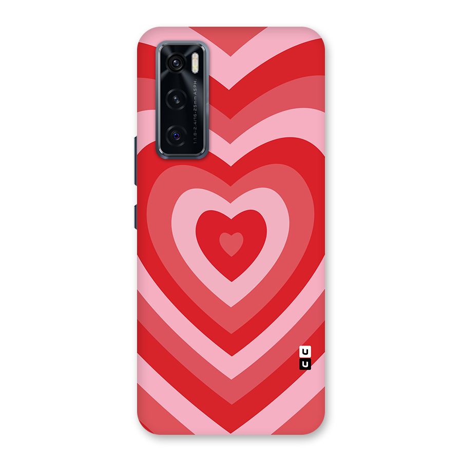 Red Retro Hearts Back Case for Vivo V20 SE