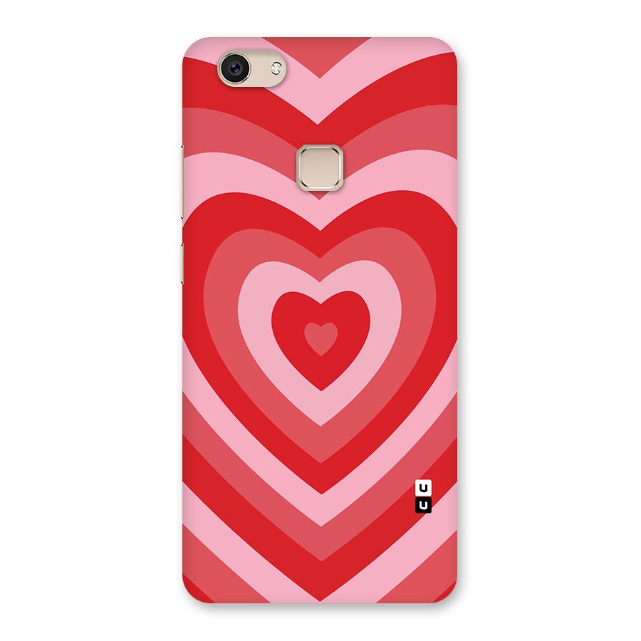 Red Retro Hearts Back Case for Vivo V7