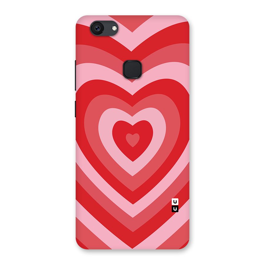 Red Retro Hearts Back Case for Vivo V7 Plus