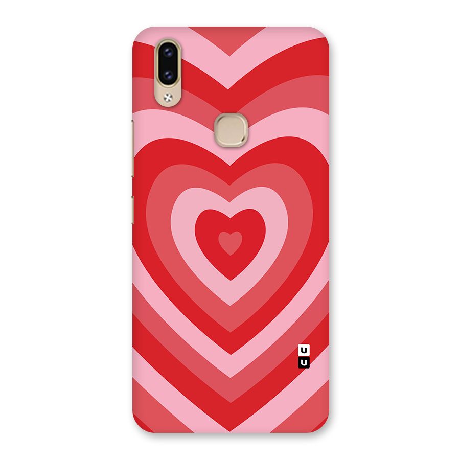 Red Retro Hearts Back Case for Vivo V9 Youth