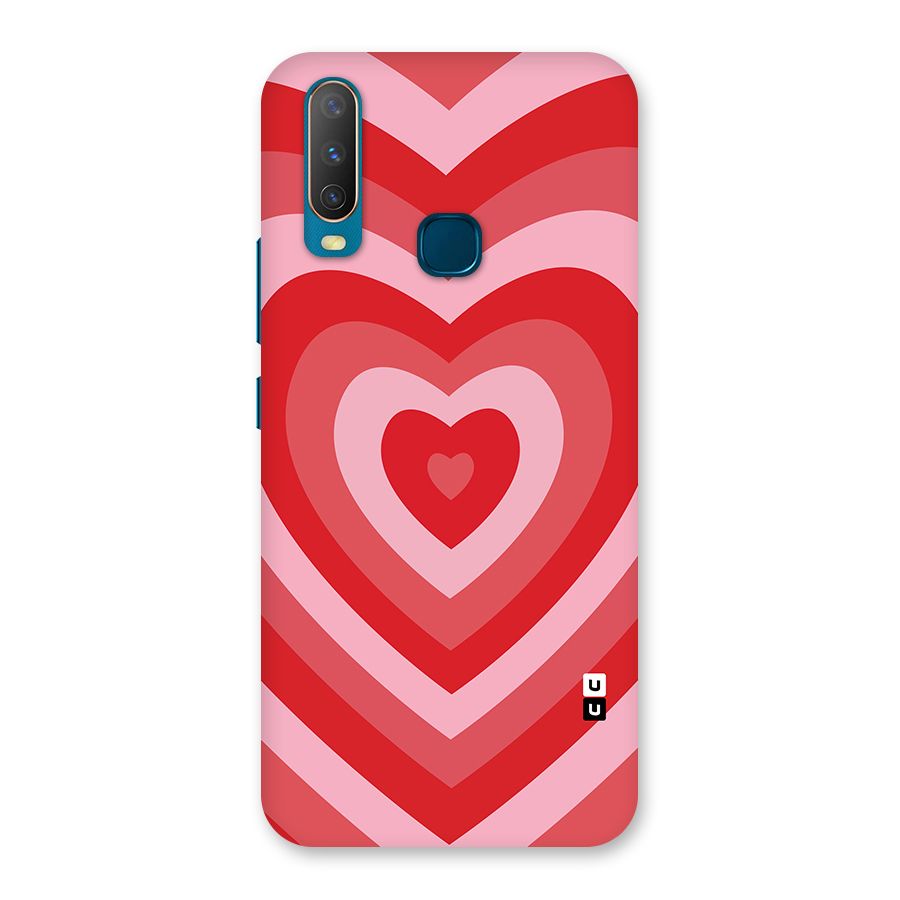 Red Retro Hearts Back Case for Vivo Y11