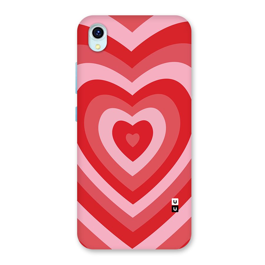 Red Retro Hearts Back Case for Vivo Y1s