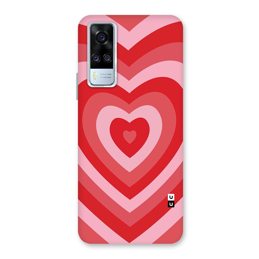 Red Retro Hearts Back Case for Vivo Y31