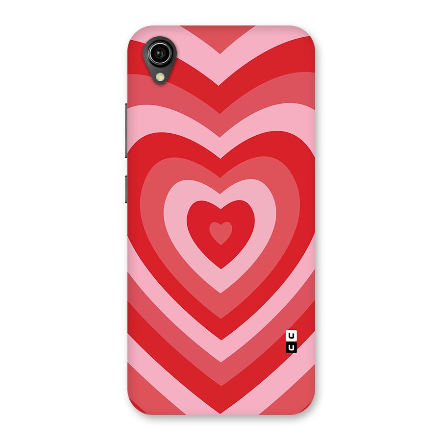Red Retro Hearts Back Case for Vivo Y90