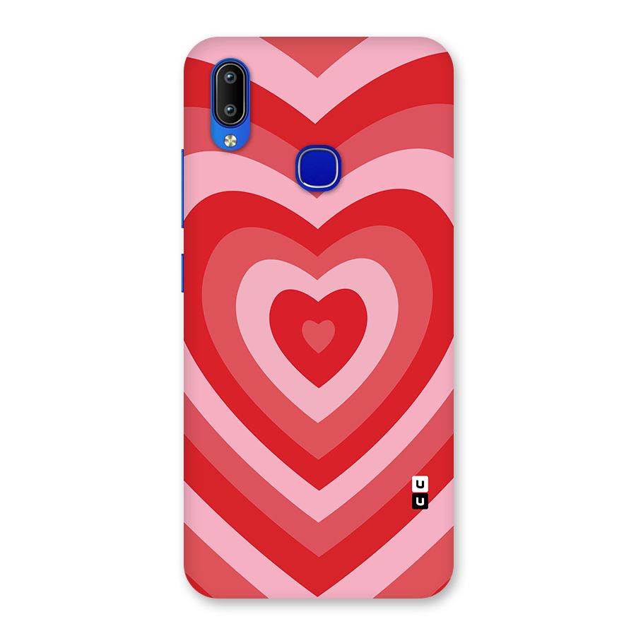 Red Retro Hearts Back Case for Vivo Y91