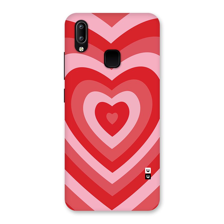 Red Retro Hearts Back Case for Vivo Y93