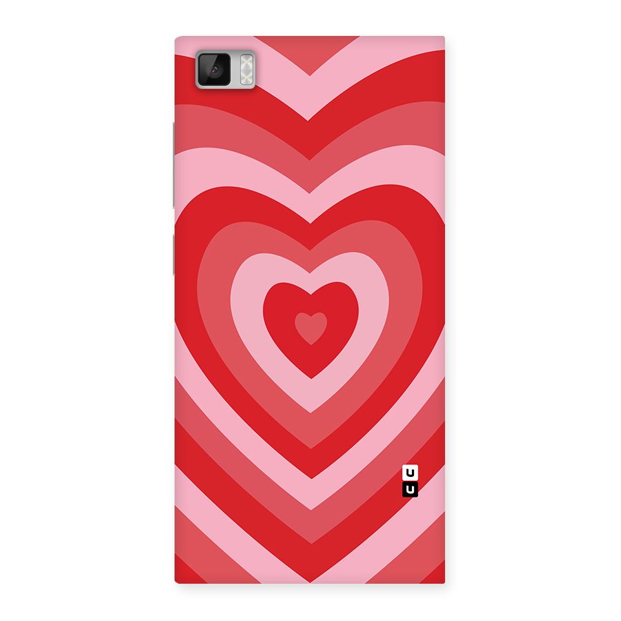 Red Retro Hearts Back Case for Xiaomi Mi3
