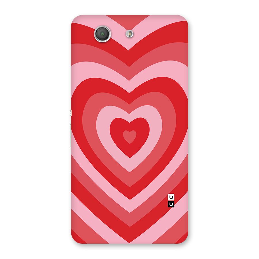 Red Retro Hearts Back Case for Xperia Z3 Compact
