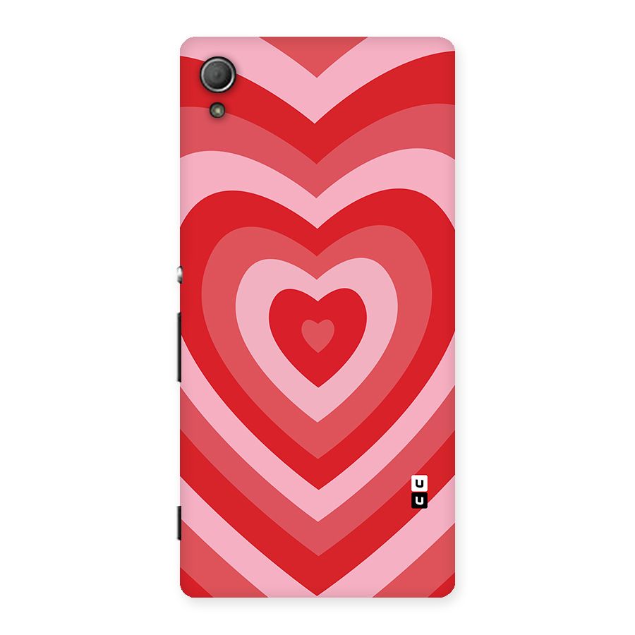 Red Retro Hearts Back Case for Xperia Z3 Plus