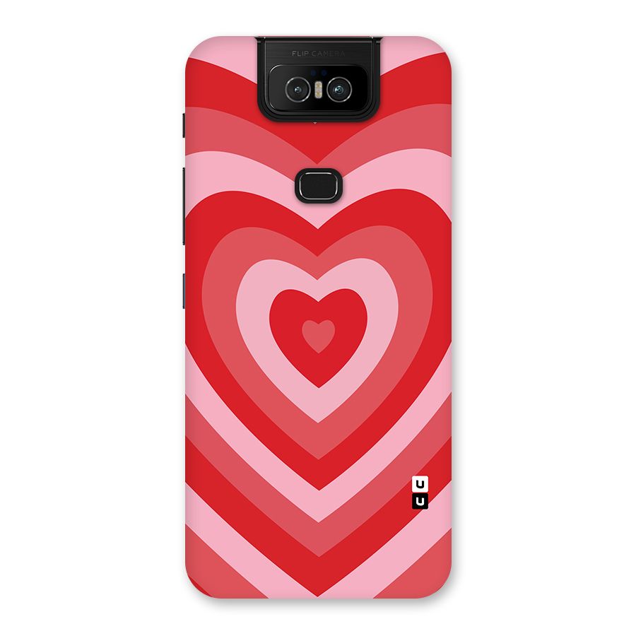 Red Retro Hearts Back Case for Zenfone 6z