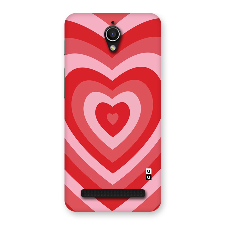 Red Retro Hearts Back Case for Zenfone Go