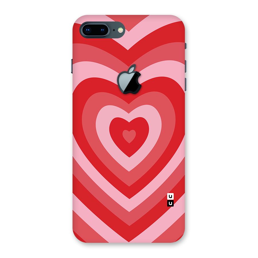 Red Retro Hearts Back Case for iPhone 7 Plus Apple Cut