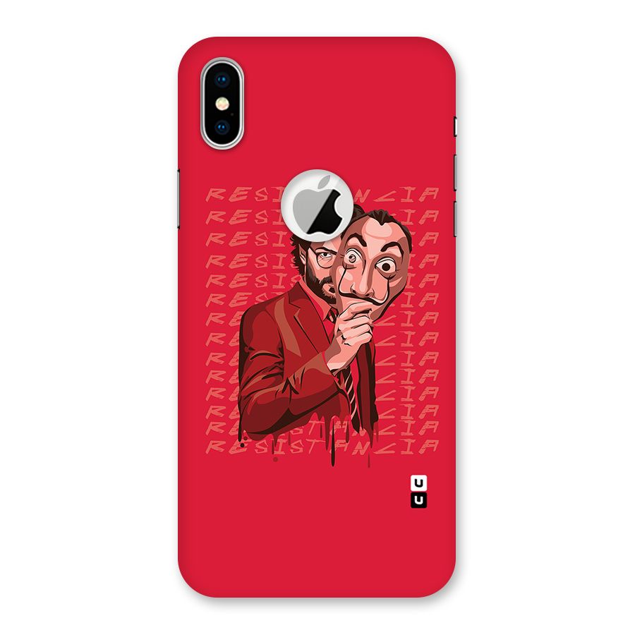 Resistancia Professor Art Back Case for iPhone XS Logo Cut