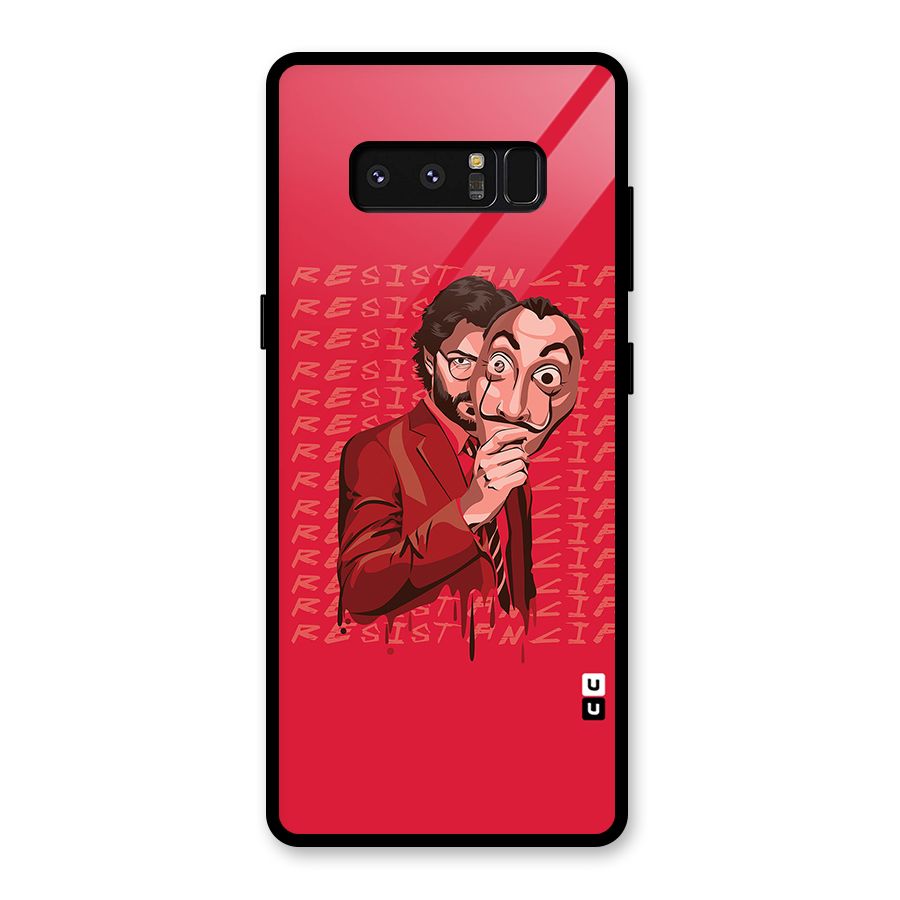 Resistancia Professor Art Glass Back Case for Galaxy Note 8