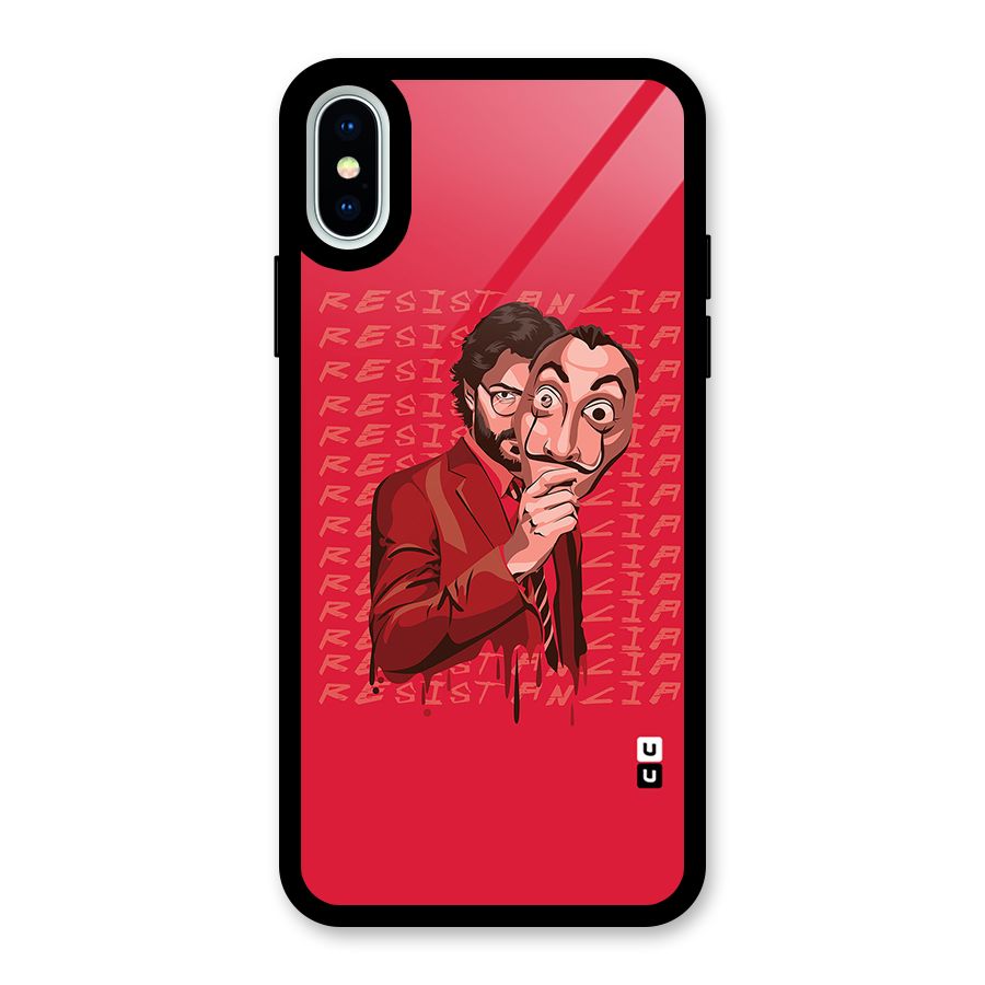 Resistancia Professor Art Glass Back Case for iPhone X
