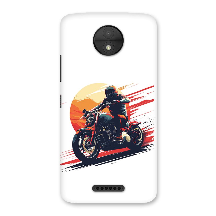 Retro Biker Back Case for Moto C