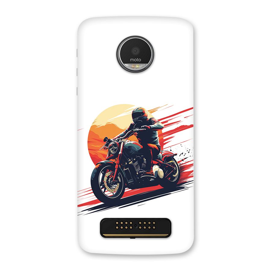 Retro Biker Back Case for Moto Z Play