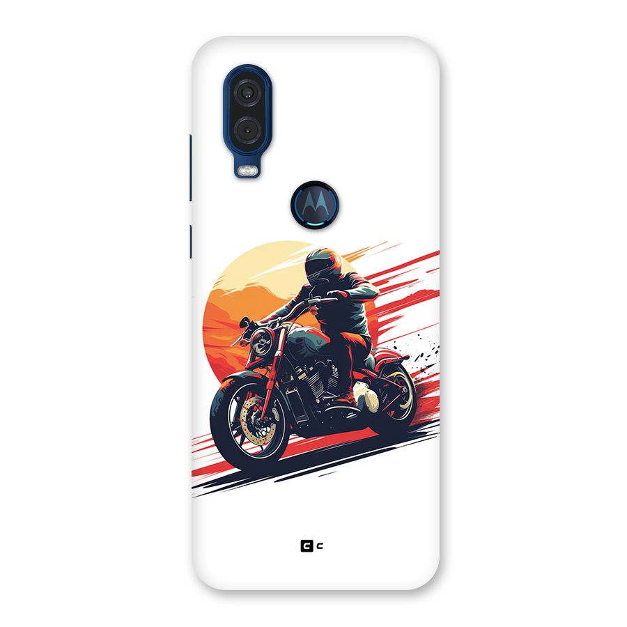 Retro Biker Back Case for Motorola One Vision