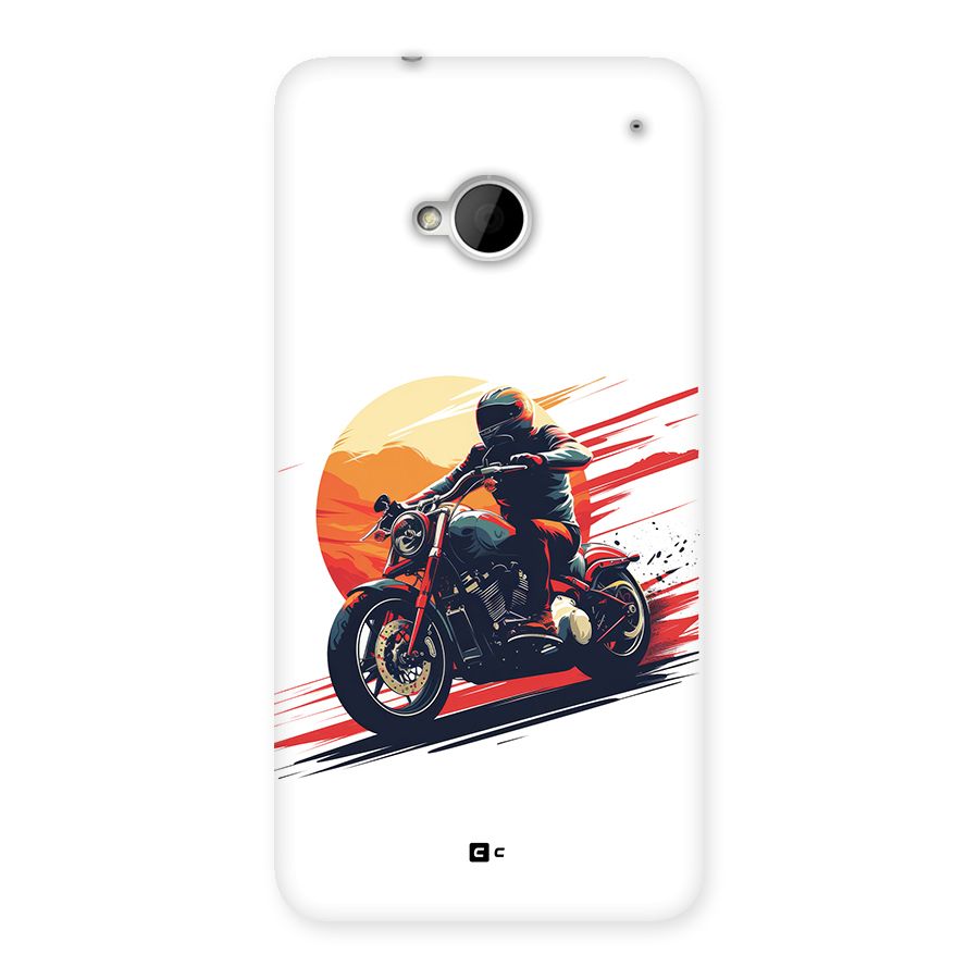 Retro Biker Back Case for One M7 (Single Sim)