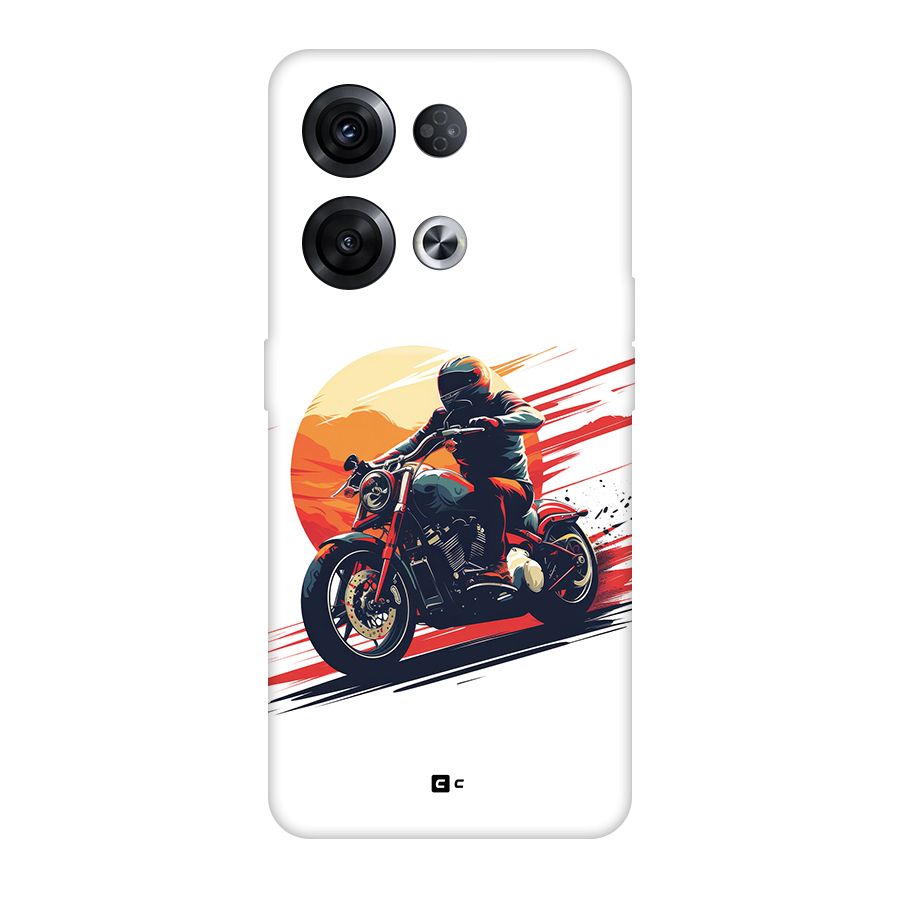 Retro Biker Back Case for Oppo Reno8 Pro 5G