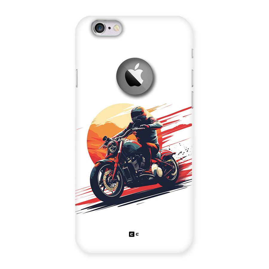 Retro Biker Back Case for iPhone 6 Logo Cut