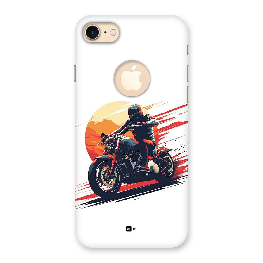 Retro Biker Back Case for iPhone 7 Logo Cut