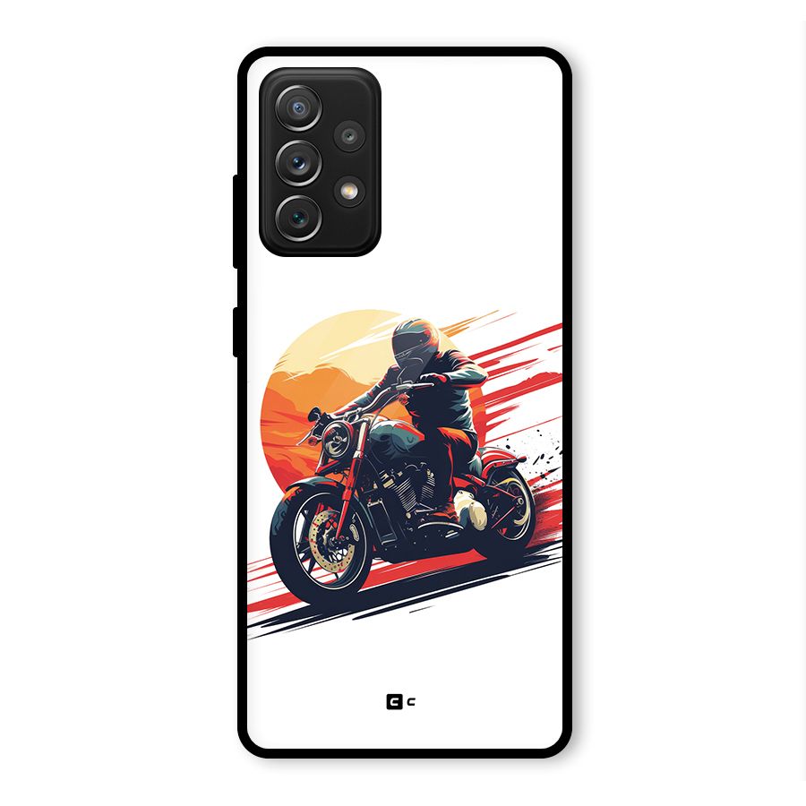 Retro Biker Glass Back Case for Galaxy A72