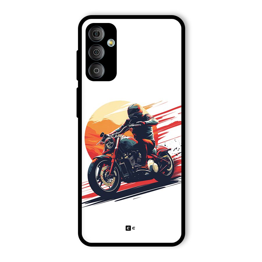 Retro Biker Glass Back Case for Galaxy F23
