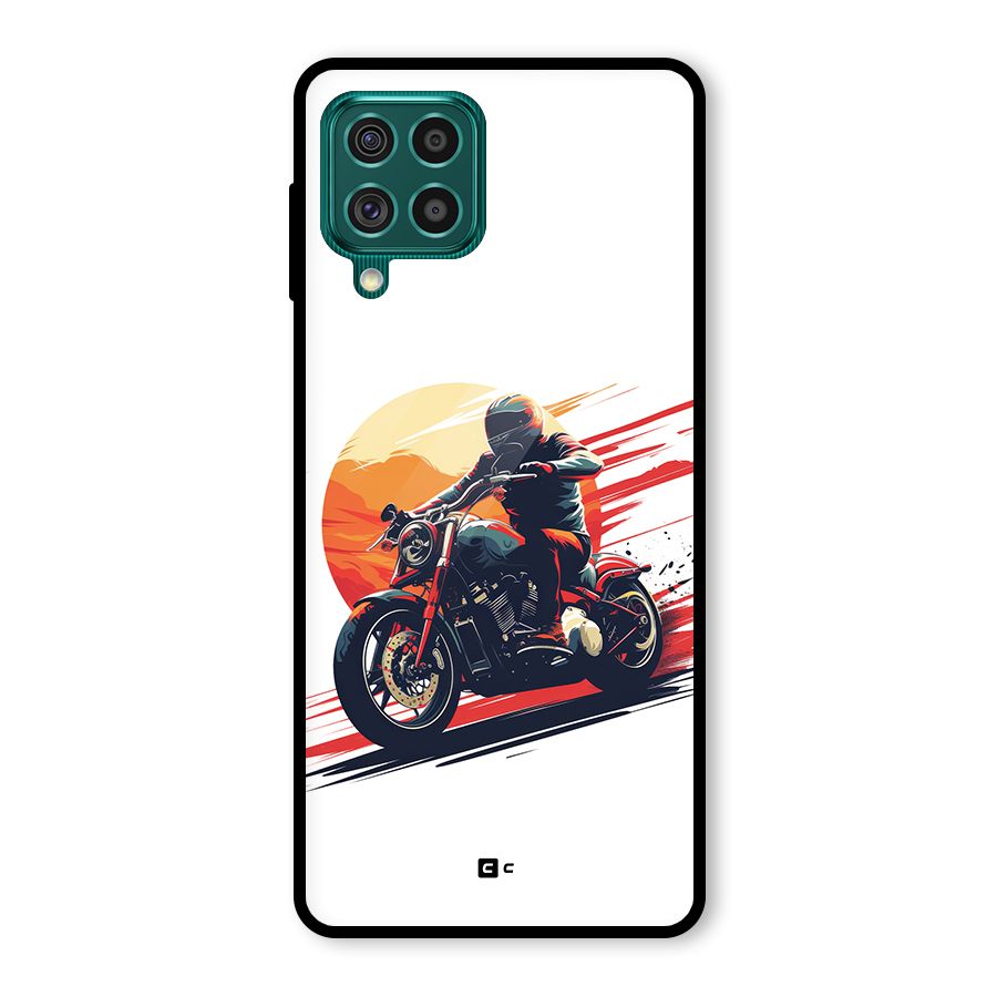 Retro Biker Glass Back Case for Galaxy F62