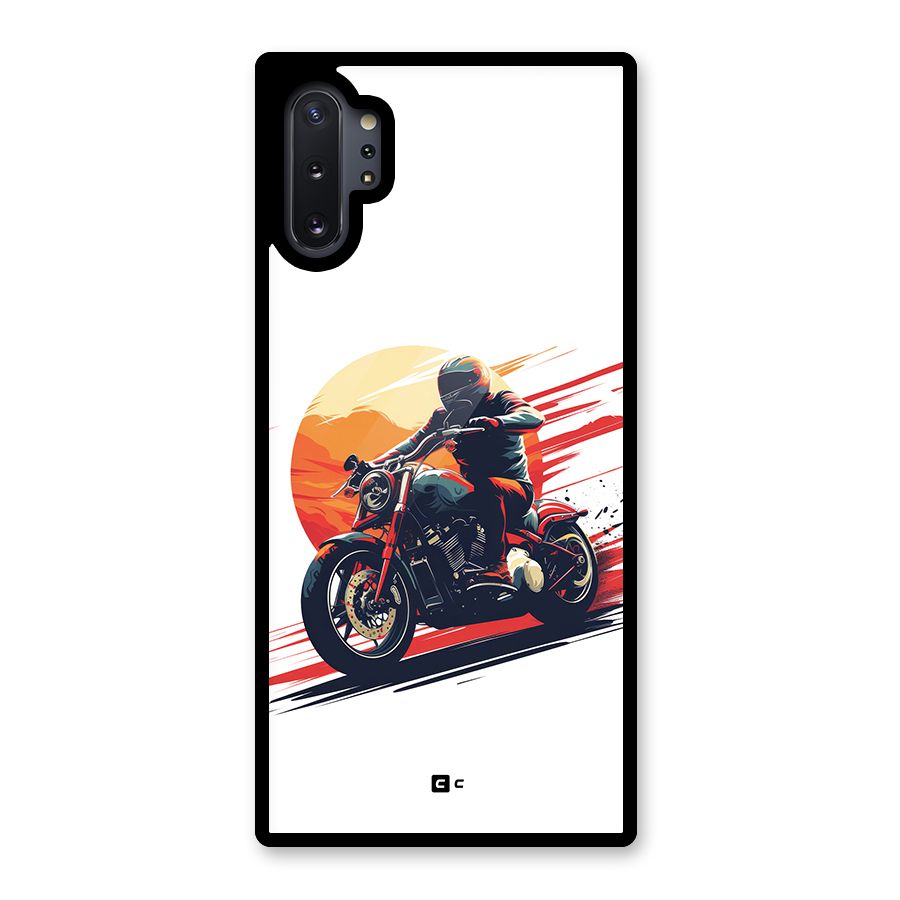 Retro Biker Glass Back Case for Galaxy Note 10 Plus