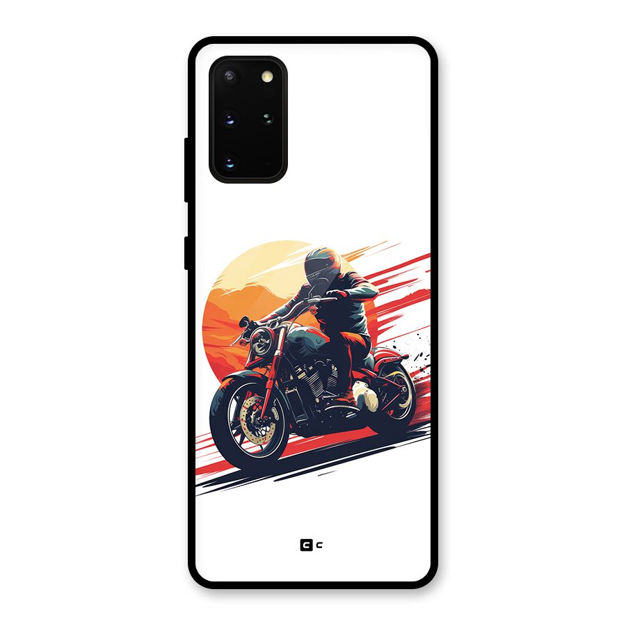 Retro Biker Glass Back Case for Galaxy S20 Plus