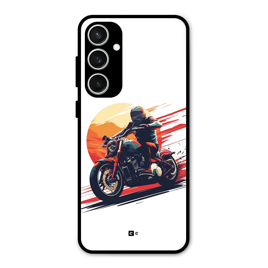 Retro Biker Glass Back Case for Galaxy S23 FE